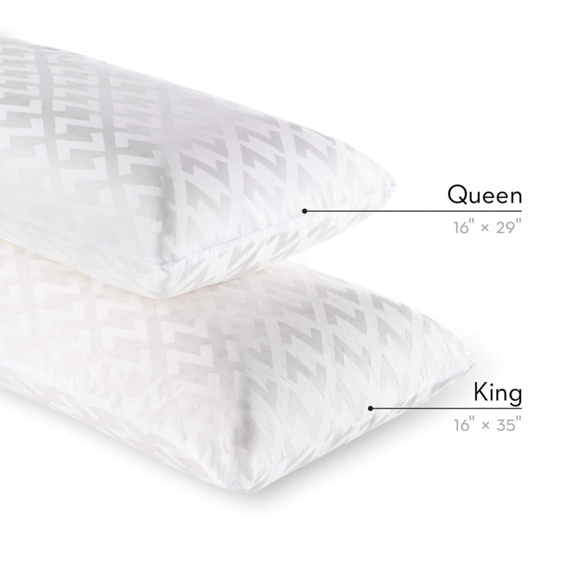 MALOUF Z Gel-Infused Dough Memory Foam + Z Gel Pillow - Removable Tencel Cover - Queen - High Loft - Image 5